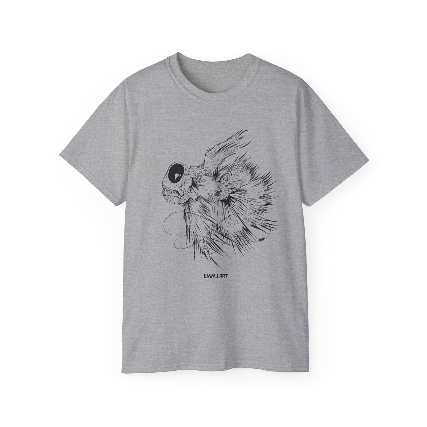 EMMJ.ART „Heart&Cross“ Series Kampffisch #114 - Ultra Cotton T-Shirt