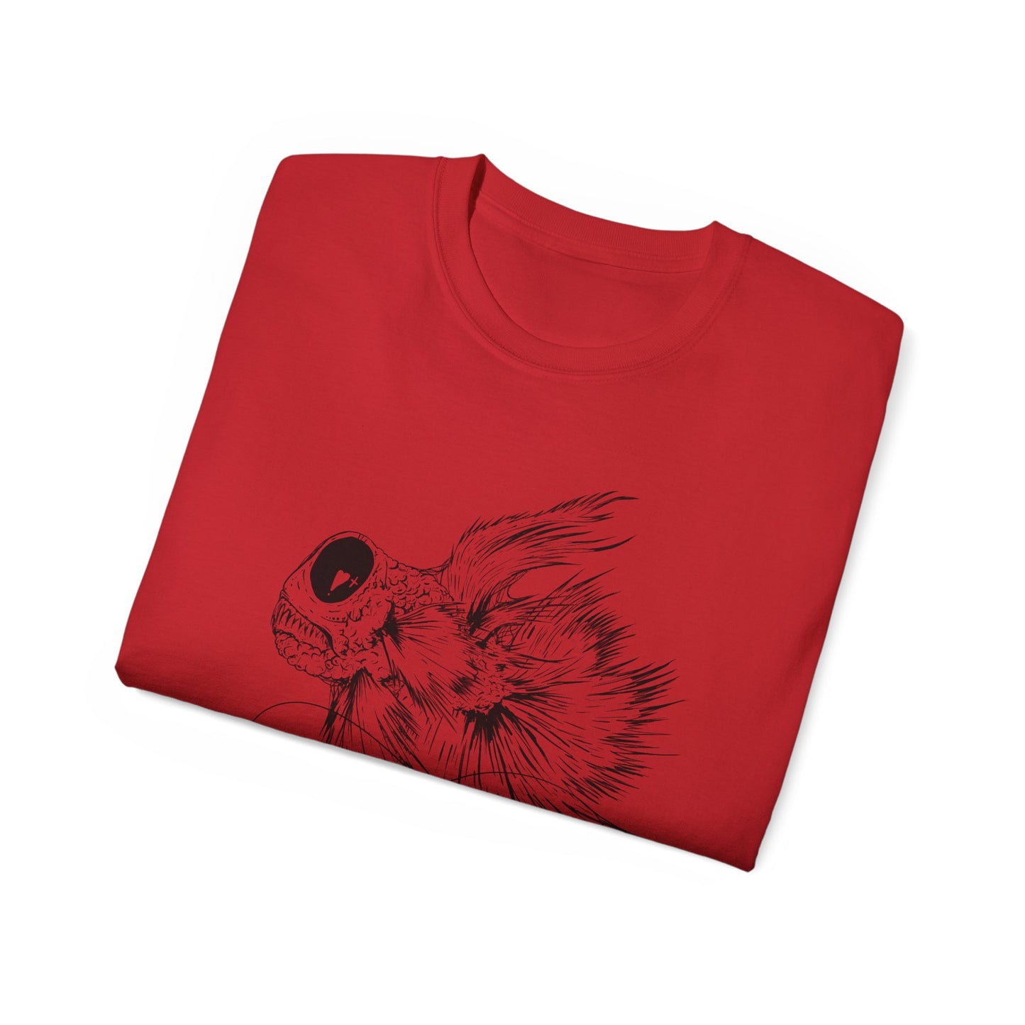 EMMJ.ART „Heart&Cross“ Series Kampffisch #114 - Ultra Cotton T-Shirt