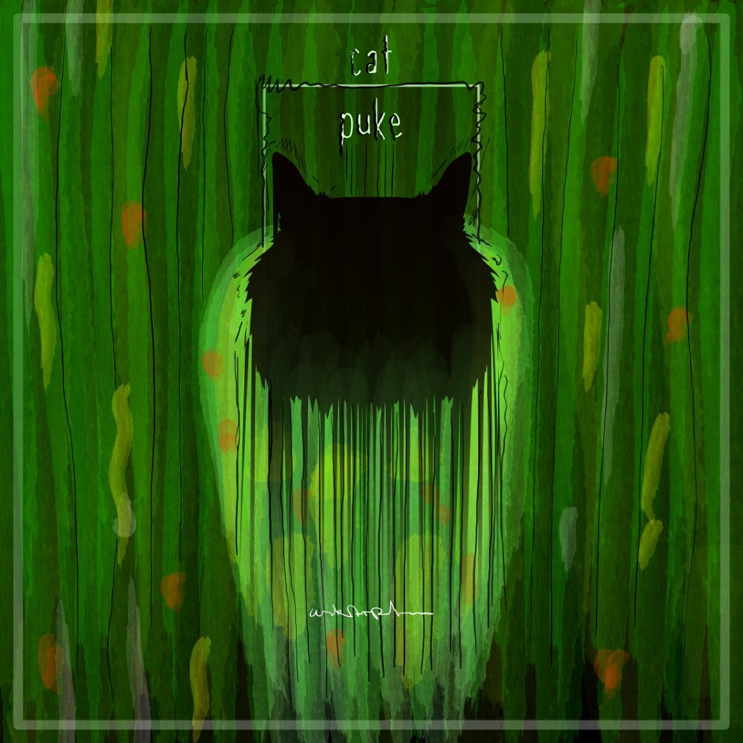 USKARPT- „CAT PUKE“ - Print Digitalkunst Kunstdruck