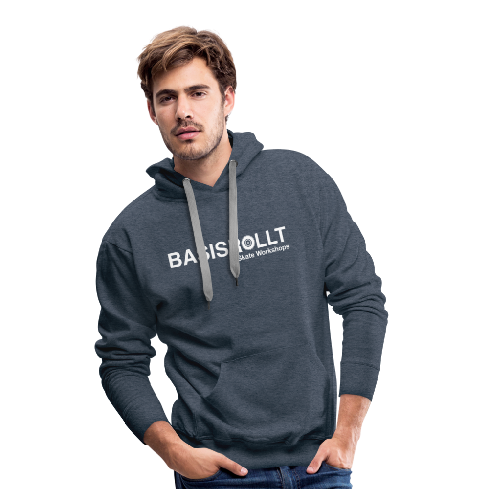 BASISROLLT - Männer Premium Hoodie - Clean&Love - Jeansblau