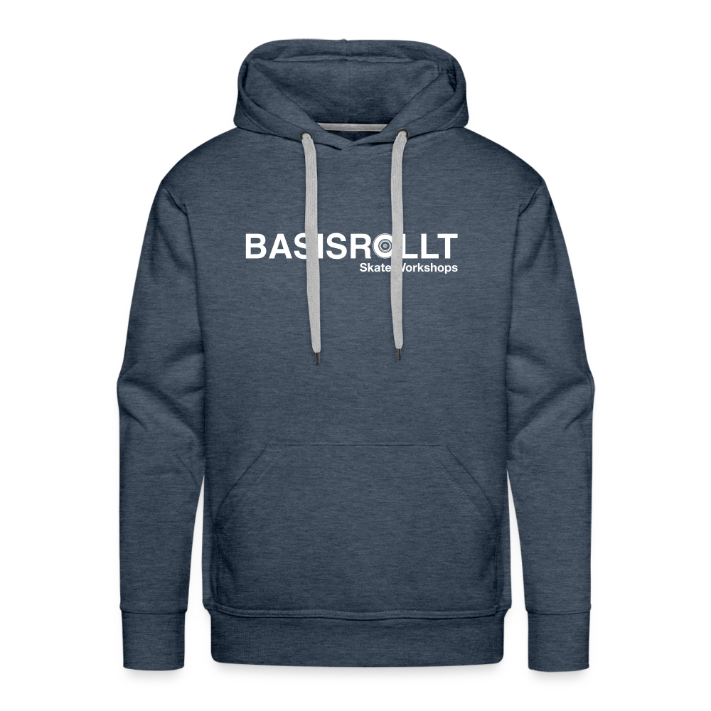 BASISROLLT - Männer Premium Hoodie - Clean&Love - Jeansblau