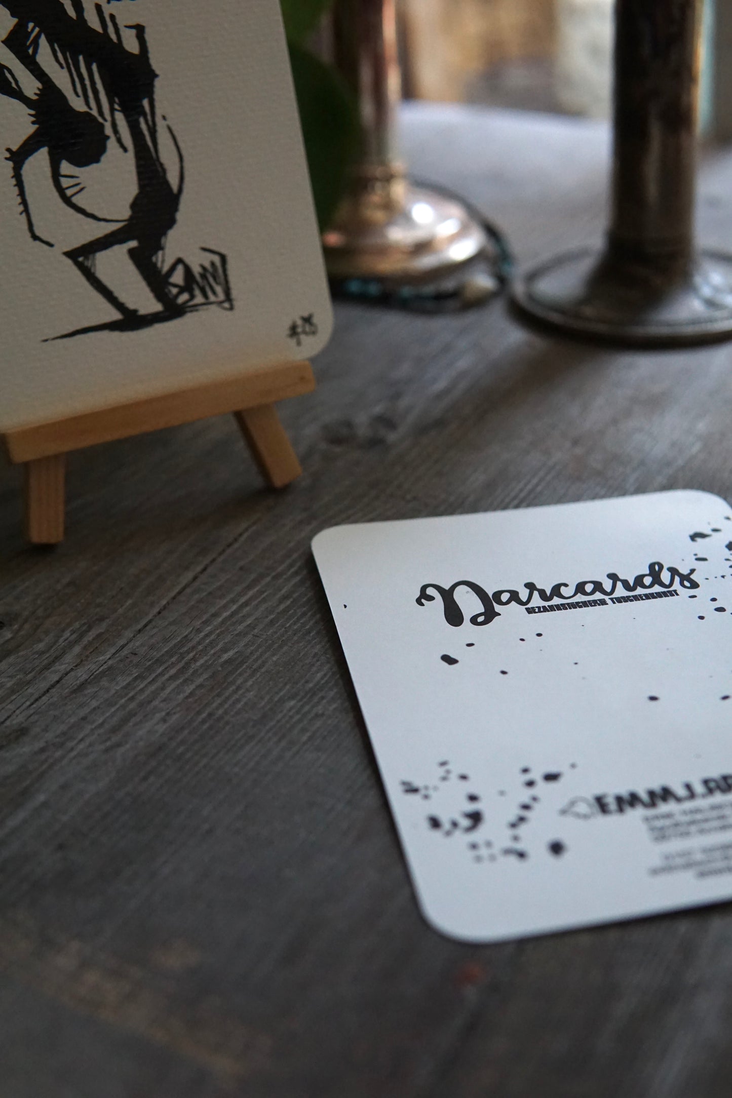 DARCARDS #28 - Gezahnstocherte Tuschekunst - Sammelkarten - Monster Kunst