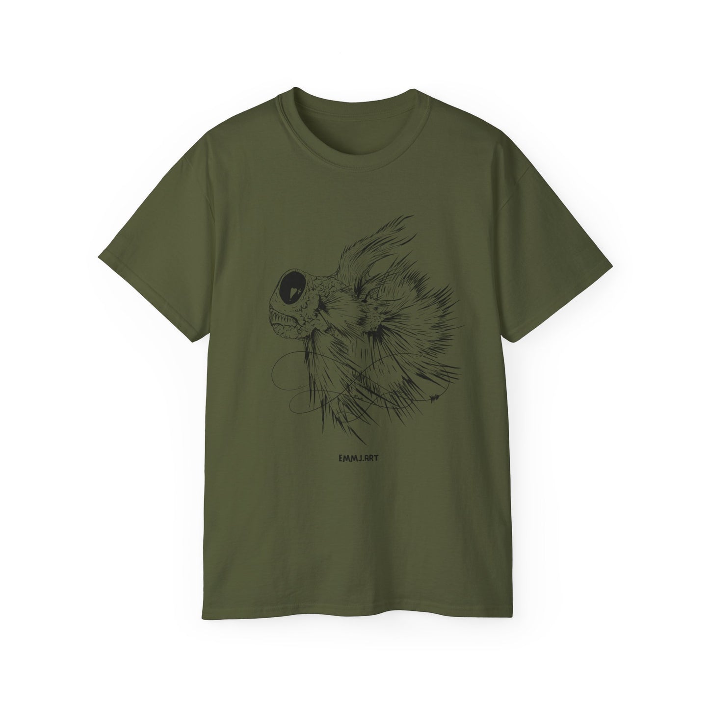 EMMJ.ART „Heart&Cross“ Series Kampffisch #114 - Ultra Cotton T-Shirt