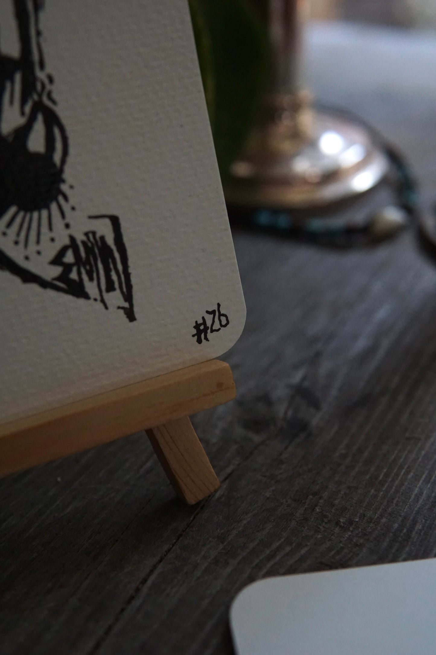 DARCARDS #26 - Gezahnstocherte Tuschekunst - Sammelkarten - Monster Totenkopf Geist Kunst