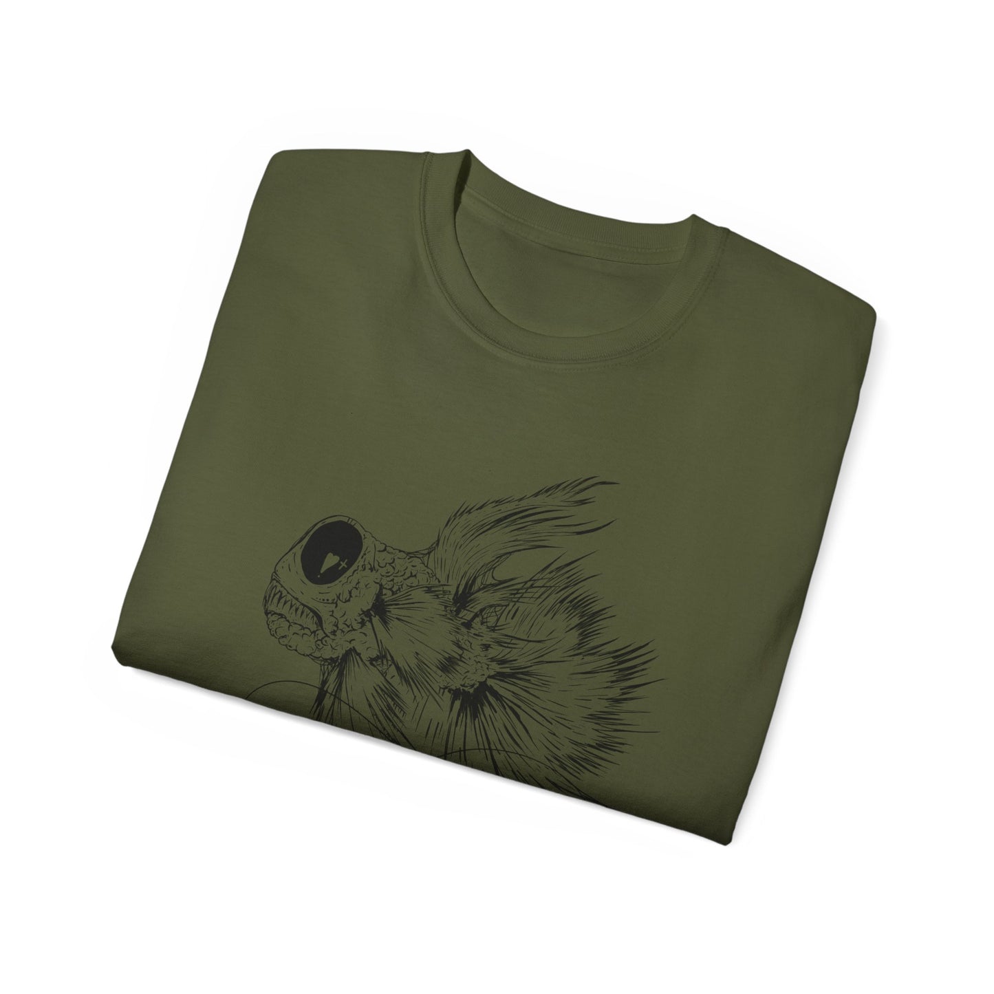 EMMJ.ART „Heart&Cross“ Series Kampffisch #114 - Ultra Cotton T-Shirt