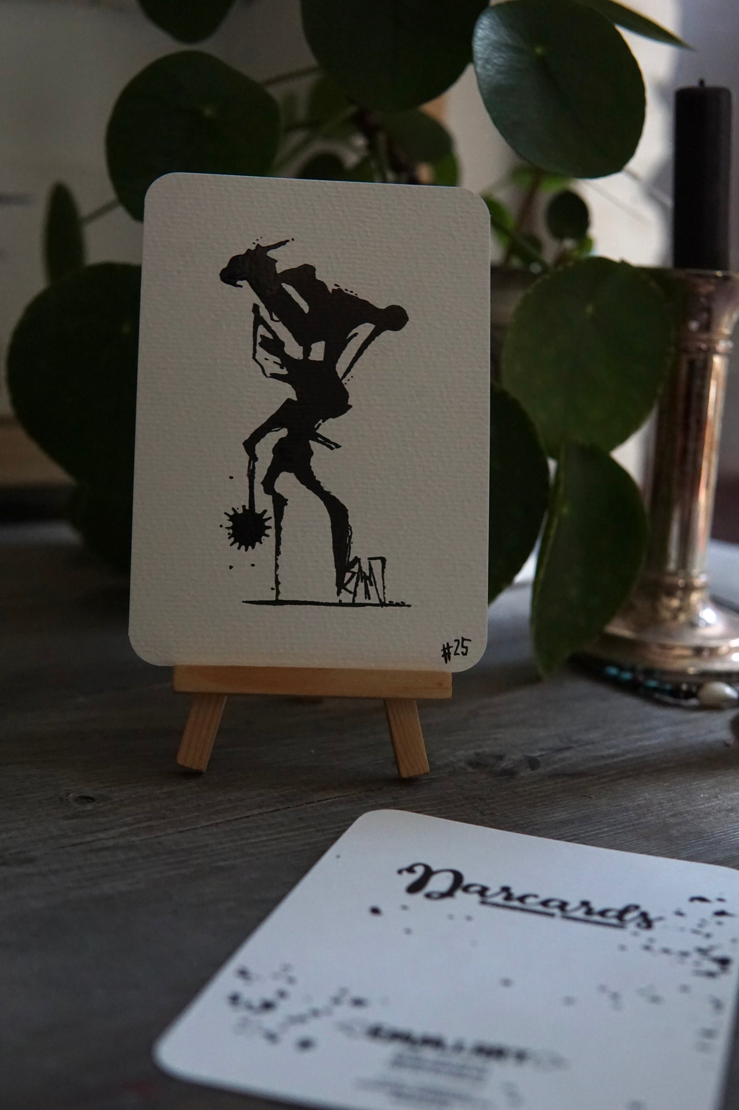 DARCARDS #25 - Gezahnstocherte Tuschekunst - Sammelkarten - Monster Kunst