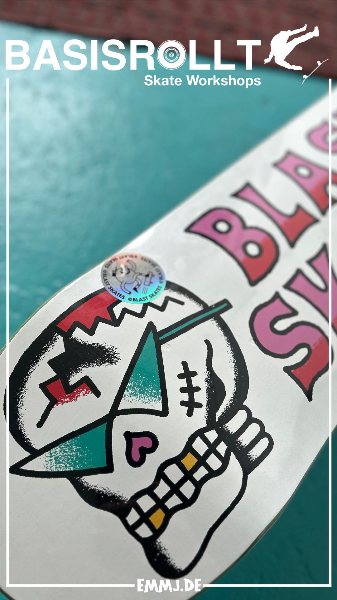 BLAST SKATES SKULLS TWIN TAIL DECK