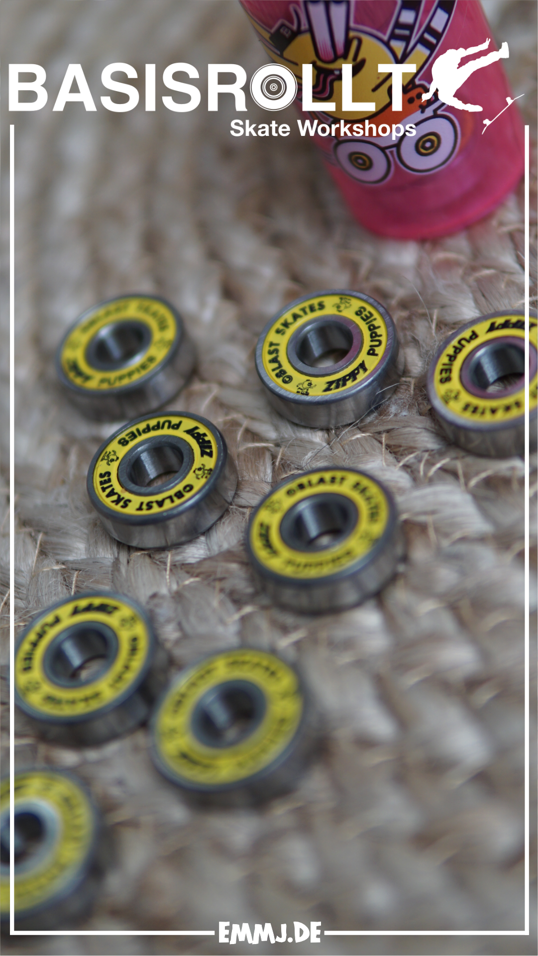 BLAST SKATES ZIPPY PUPPIES Bearings ABEC 9 Erik Halisch-EMMJ