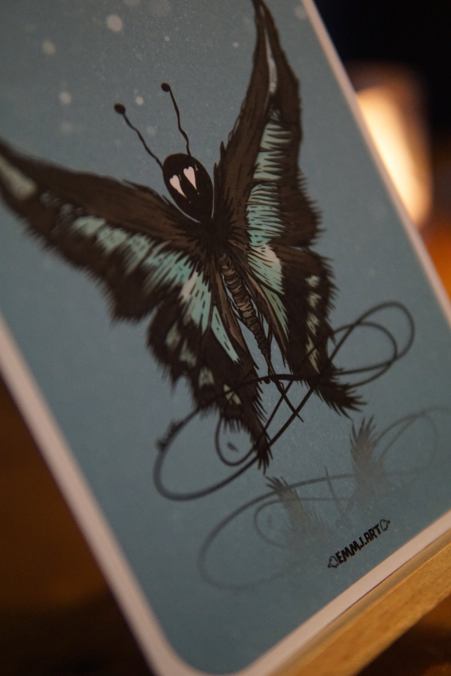 Heart&Cross #080- Sammelkarten - Schmetterling - blau Erik Halisch-EMMJ