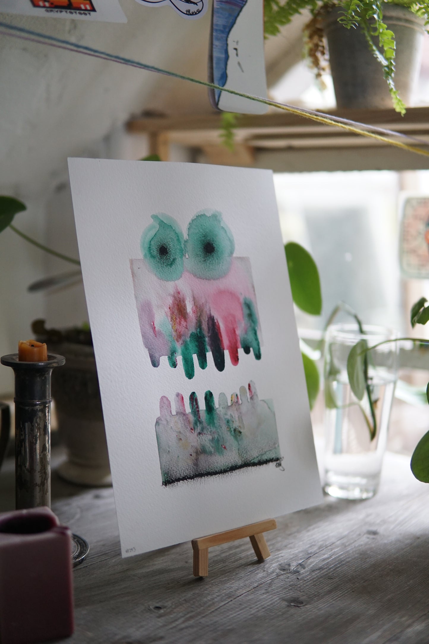 🤖💀🎨#293 "Chromalume: The Radiant Spectrum Creature" Aquarell Monster Kunst