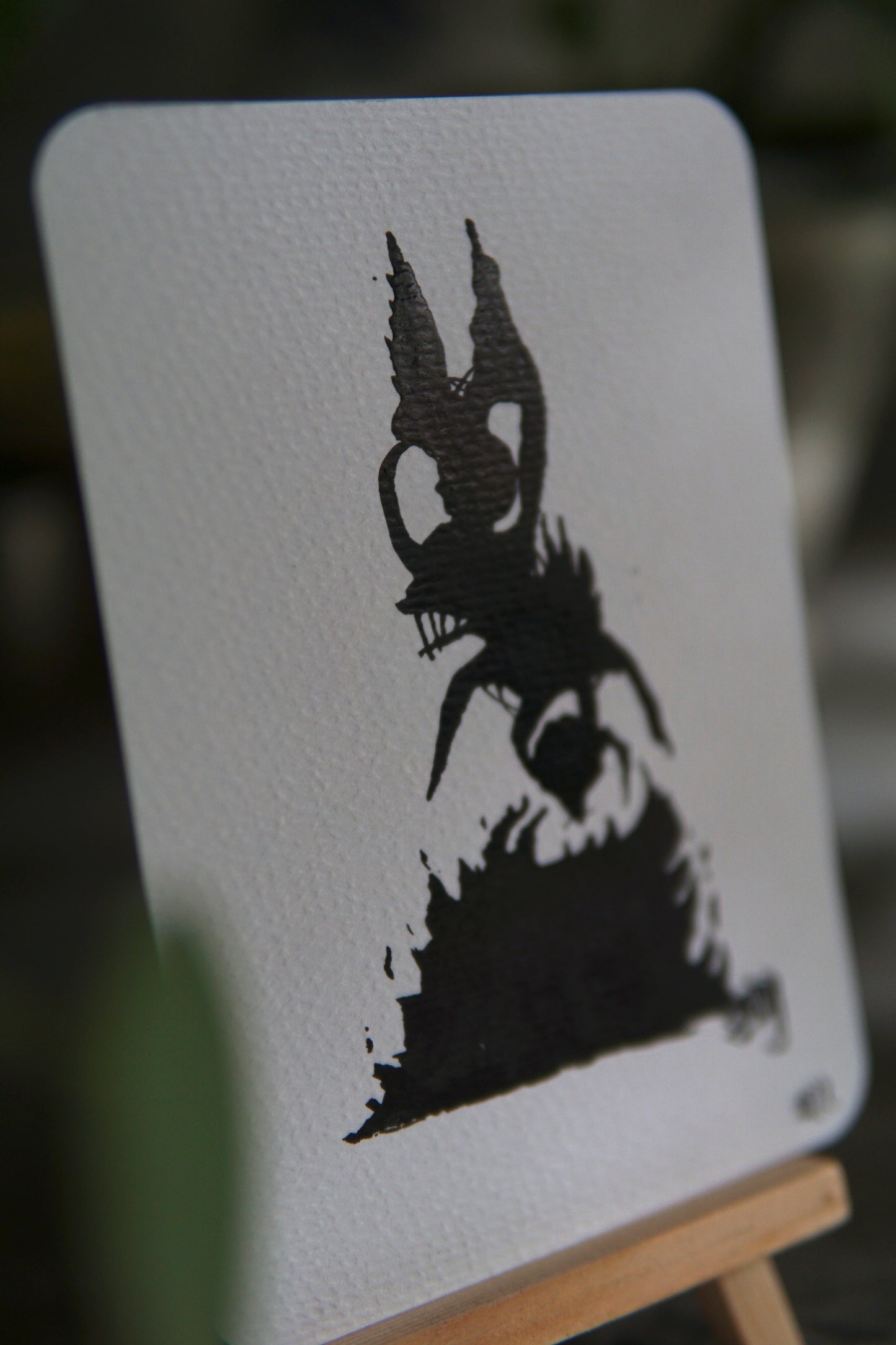 DARCARDS #22 - Gezahnstocherte Tuschekunst - Sammelkarten - Monster Kunst