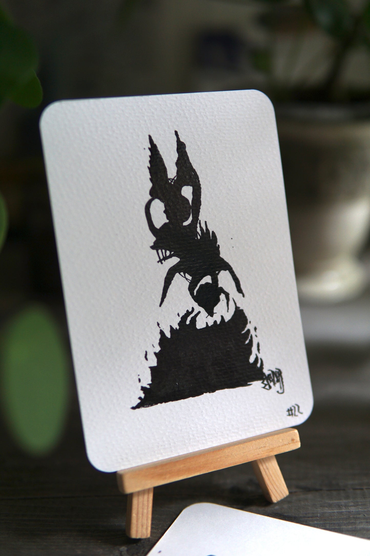 DARCARDS #22 - Gezahnstocherte Tuschekunst - Sammelkarten - Monster Kunst