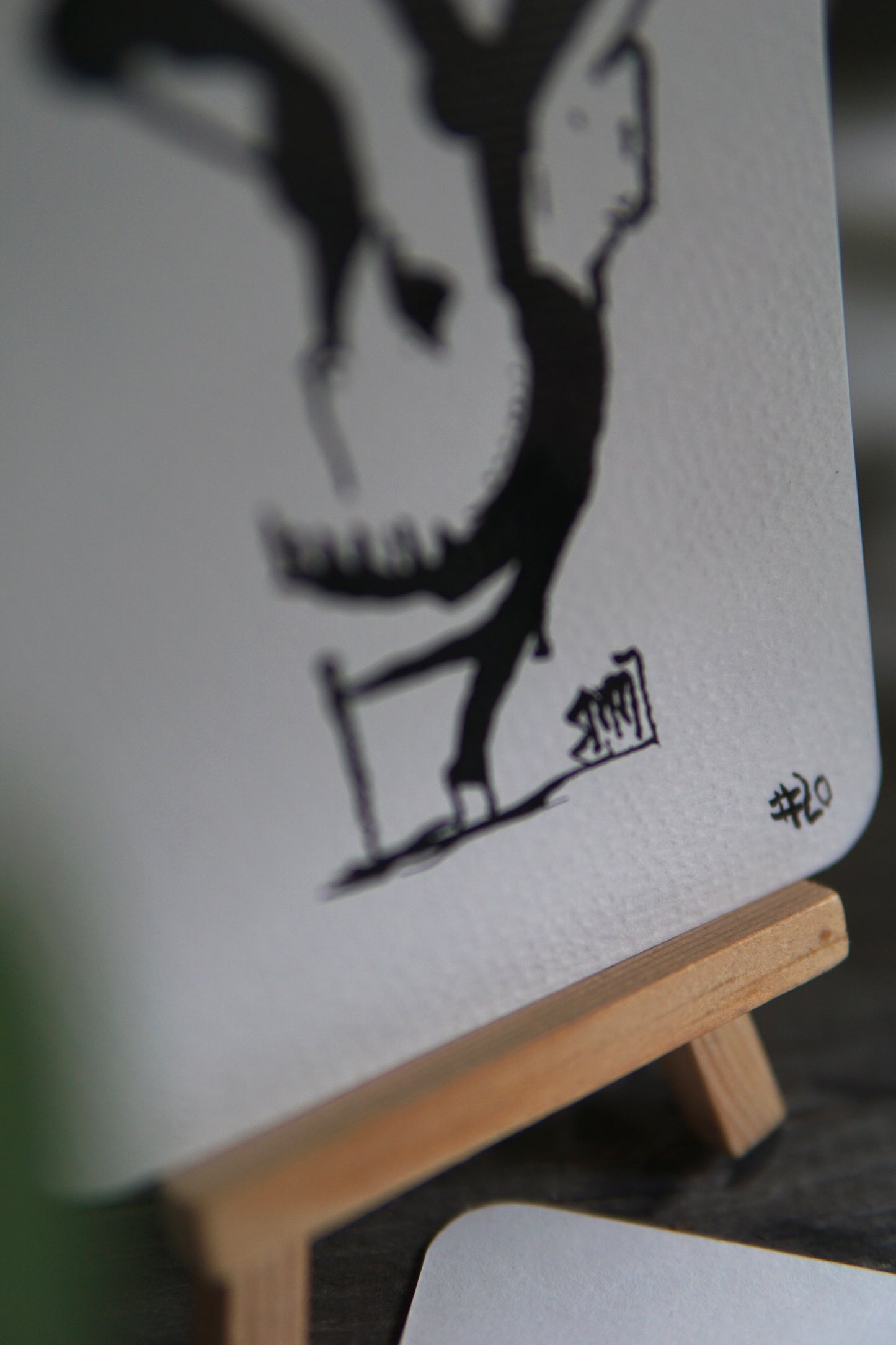 DARCARDS #20 - Gezahnstocherte Tuschekunst - Sammelkarten - Monster Kunst