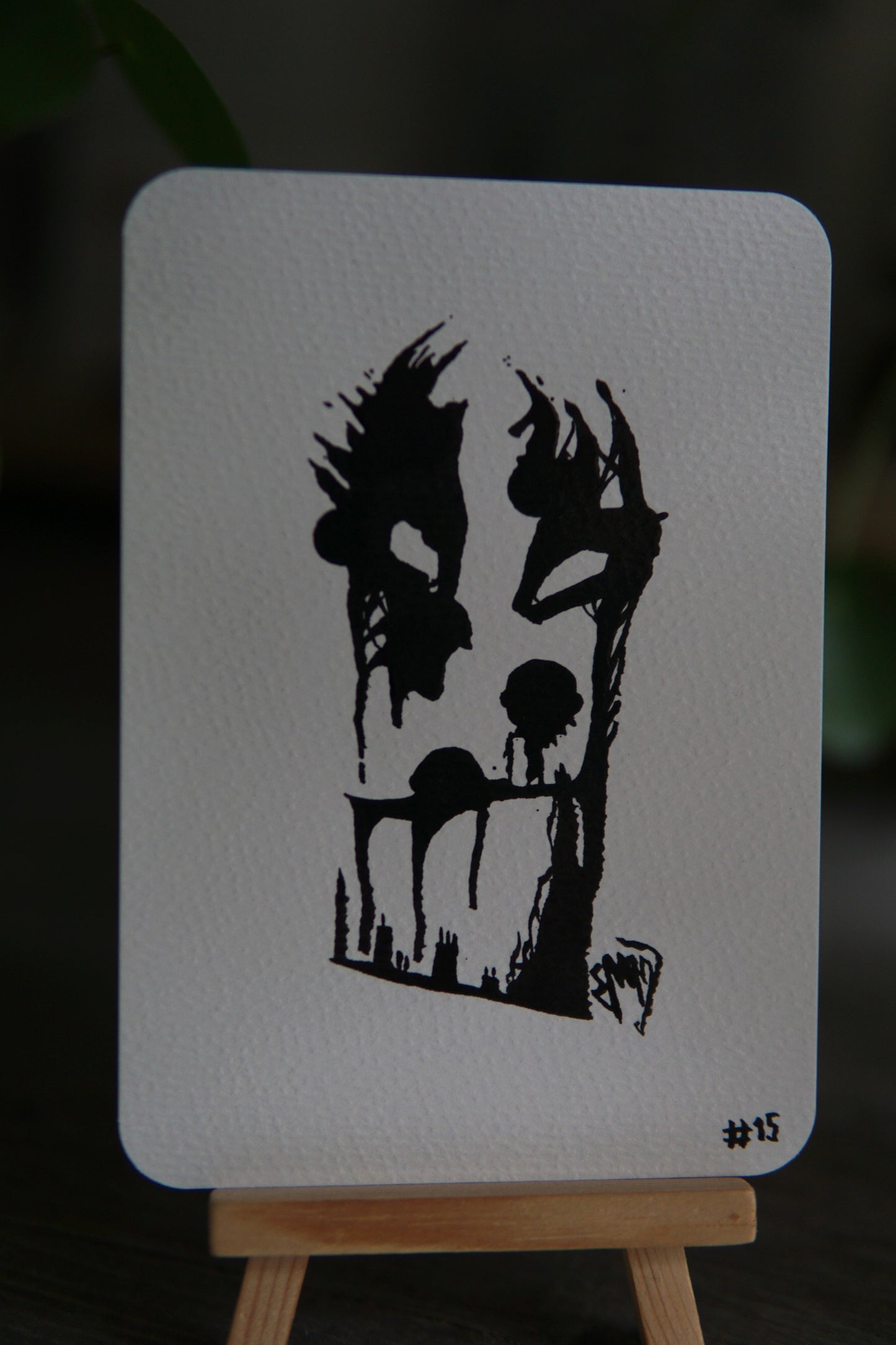 DARCARDS #15 - Gezahnstocherte Tuschekunst - Sammelkarten - Monster Kunst Erik Halisch-EMMJ