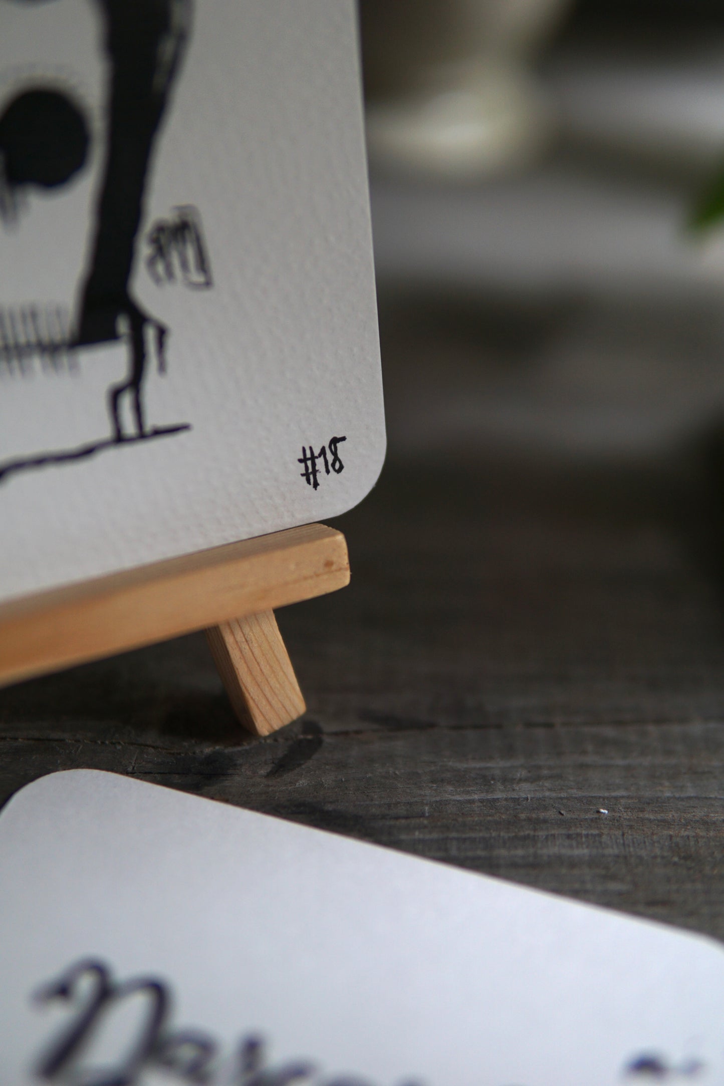 DARCARDS #18 - Gezahnstocherte Tuschekunst - Sammelkarten - Monster Kunst