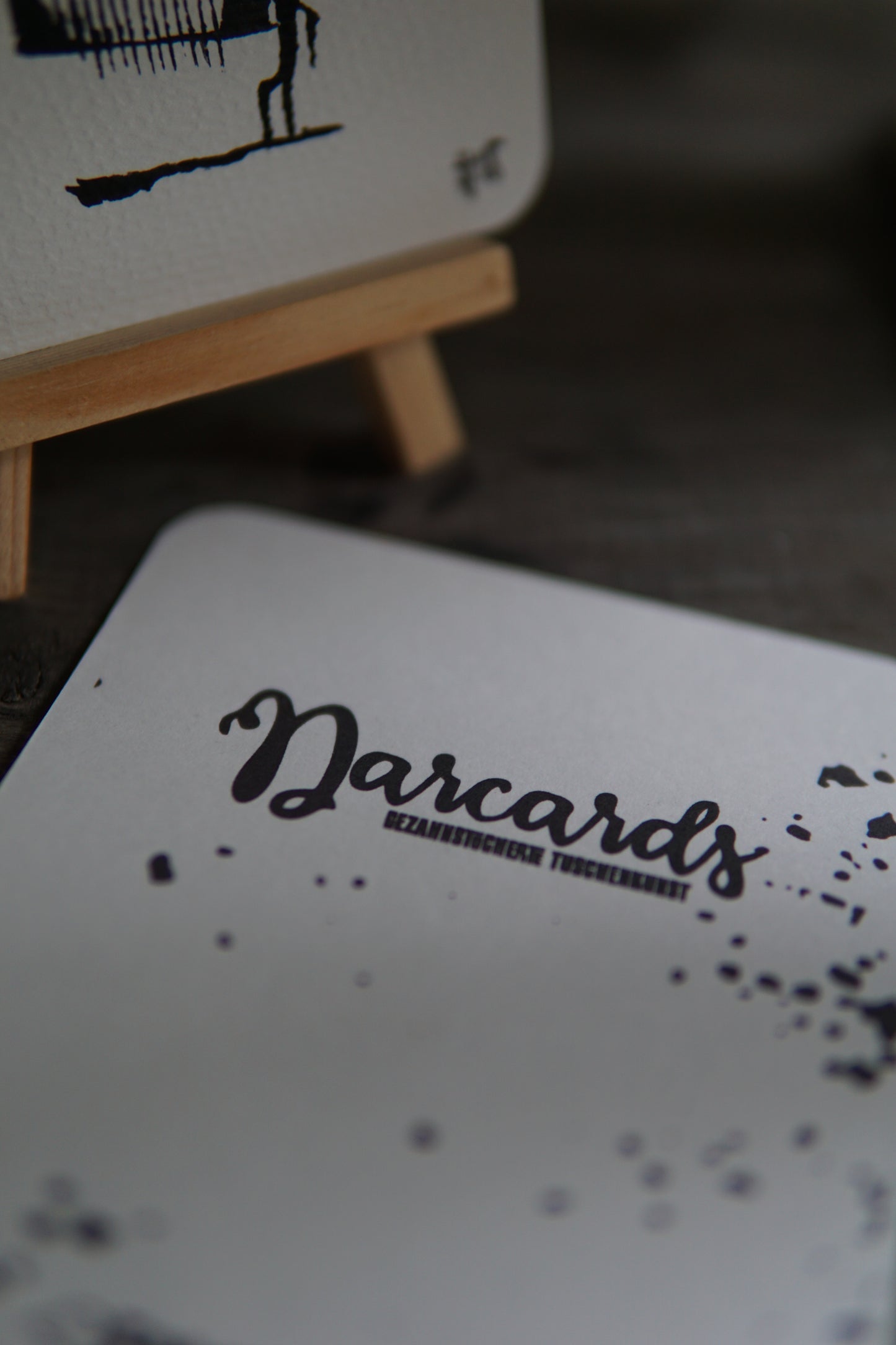 DARCARDS #18 - Gezahnstocherte Tuschekunst - Sammelkarten - Monster Kunst