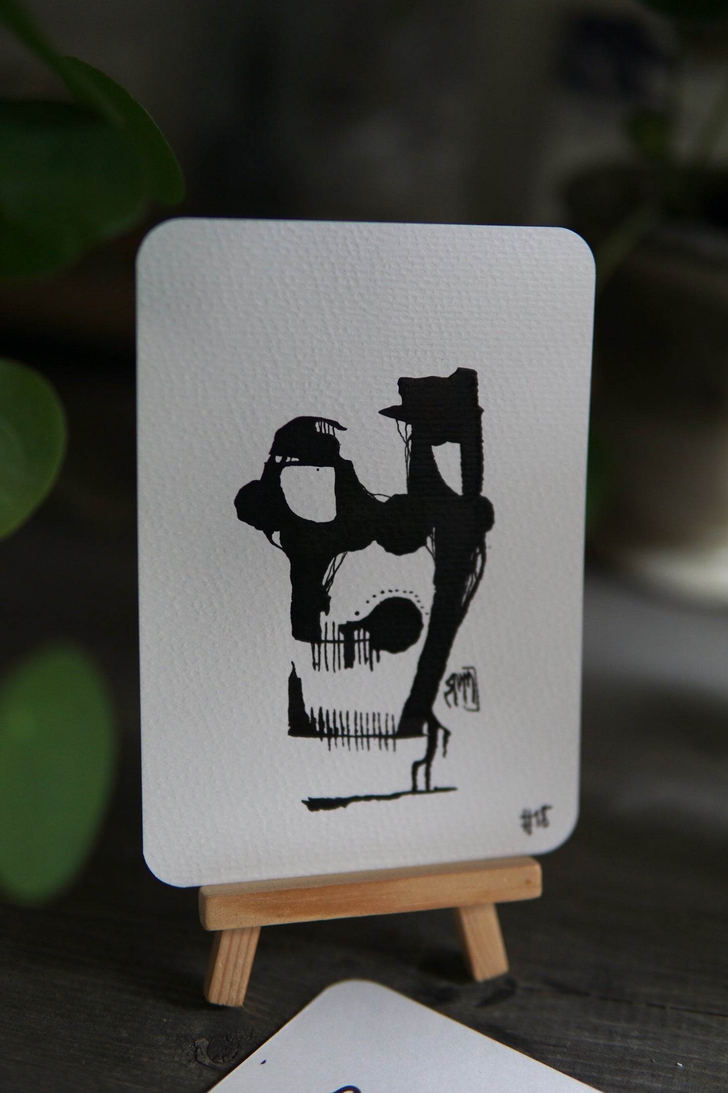 DARCARDS #18 - Gezahnstocherte Tuschekunst - Sammelkarten - Monster Kunst