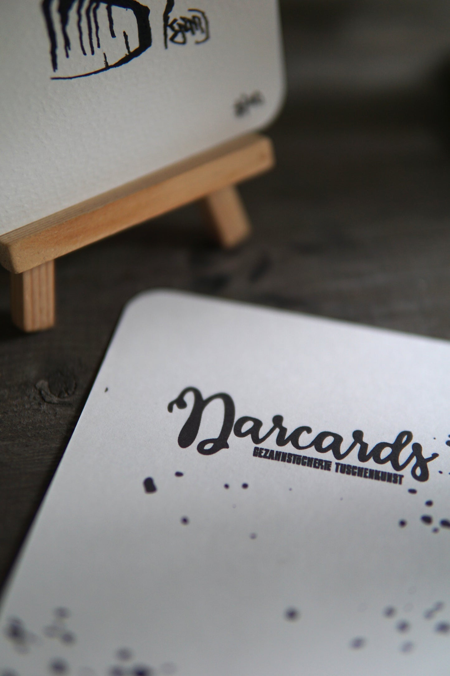 DARCARDS #10 - Gezahnstocherte Tuschekunst - Sammelkarten - Monster Kunst