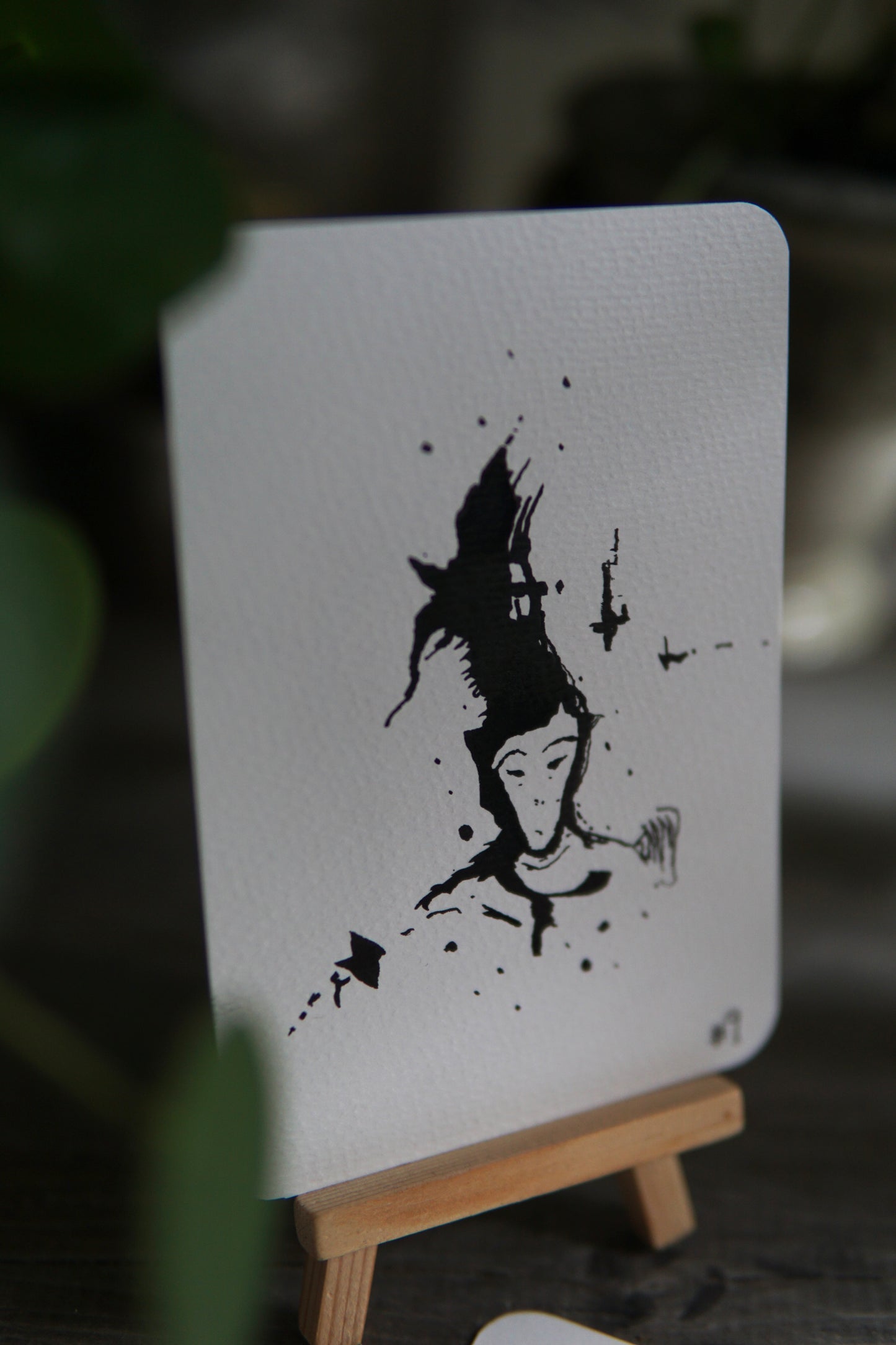 DARCARDS #9 - Gezahnstocherte Tuschekunst - Sammelkarten - Monster Kunst