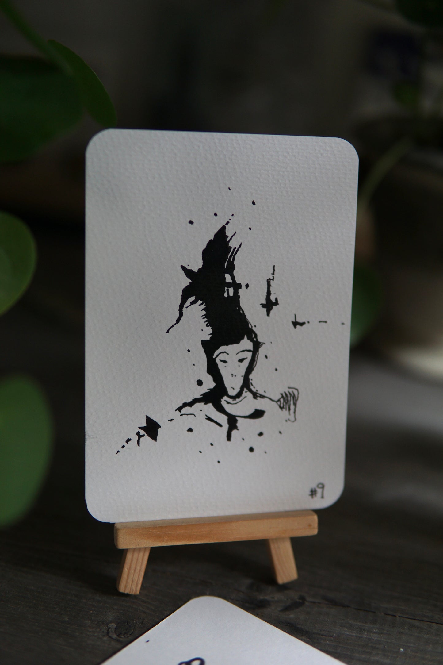 DARCARDS #9 - Gezahnstocherte Tuschekunst - Sammelkarten - Monster Kunst