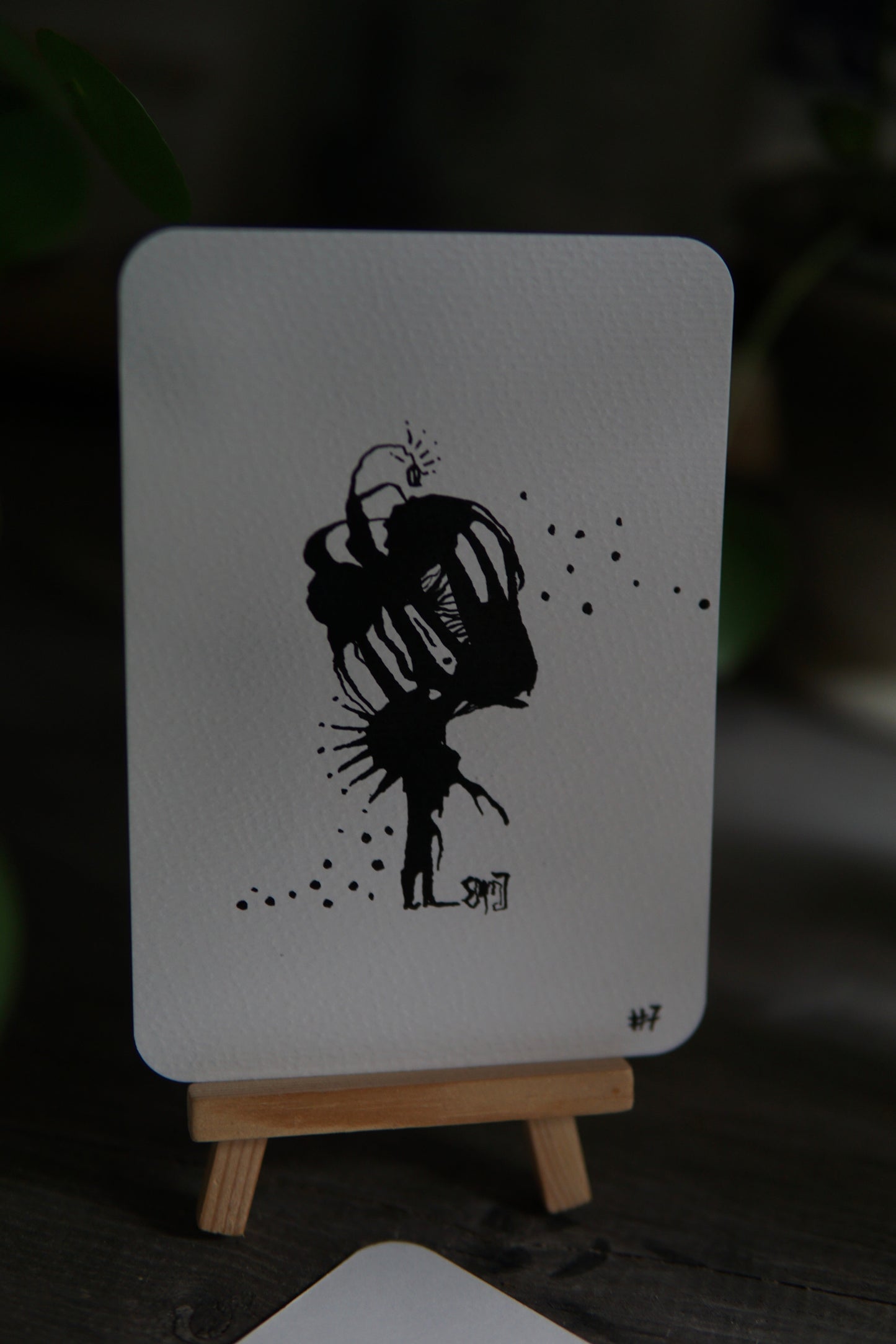 DARCARDS #7 - Gezahnstocherte Tuschekunst - Sammelkarten - Monster Kunst Erik Halisch-EMMJ