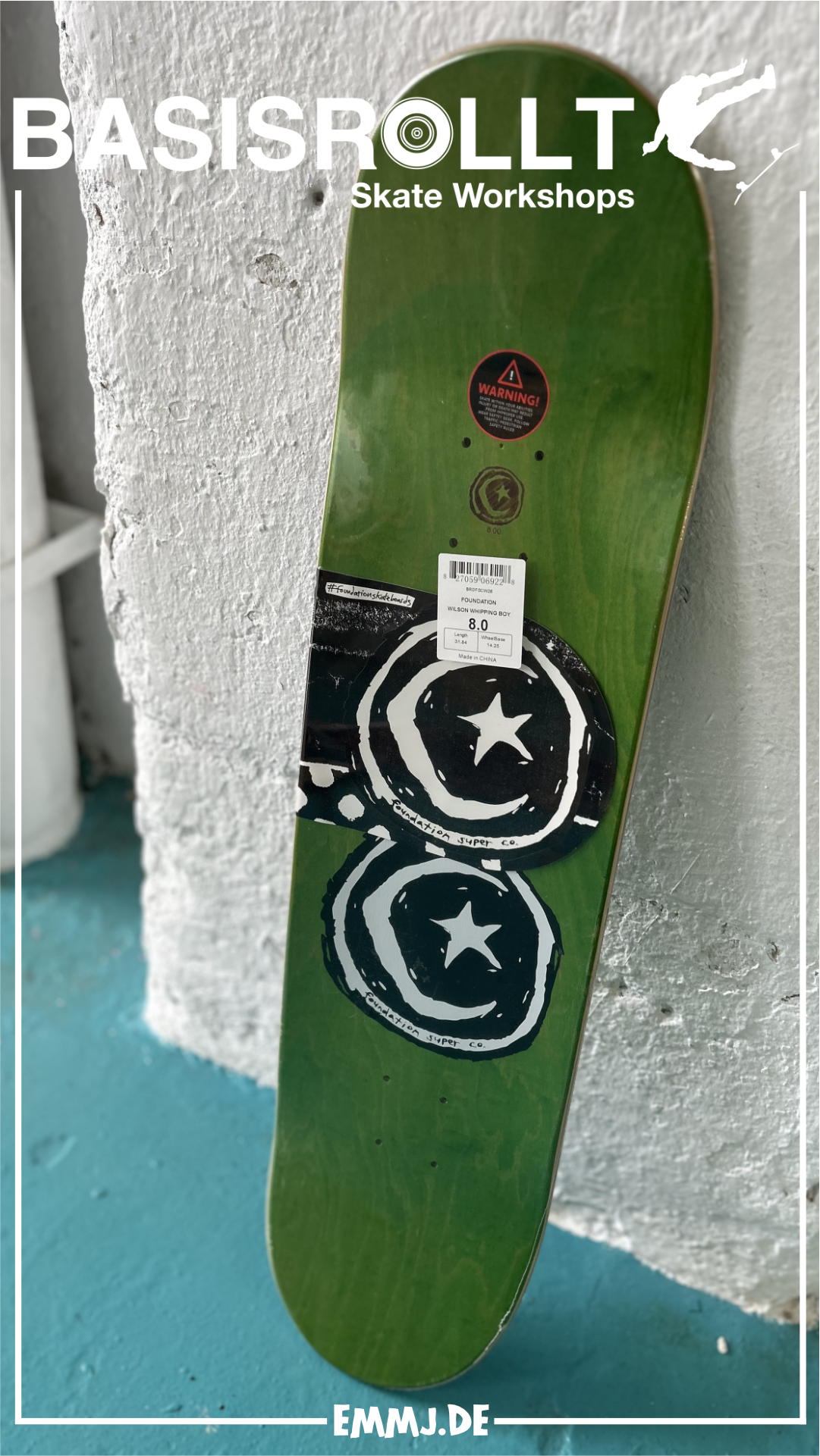 Foundation Wilson Whipping Boy 8.0” Skateboard Deck