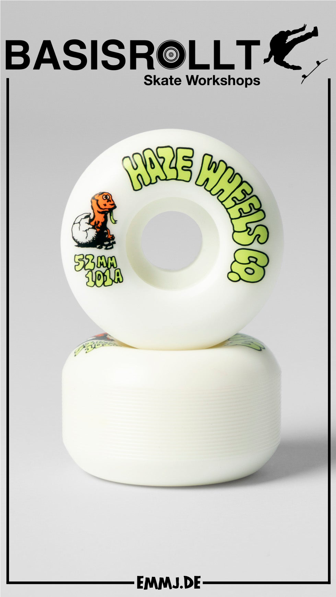 HAZE WHEELS 52MM 101A BORN STONED Skateboard Rollen
