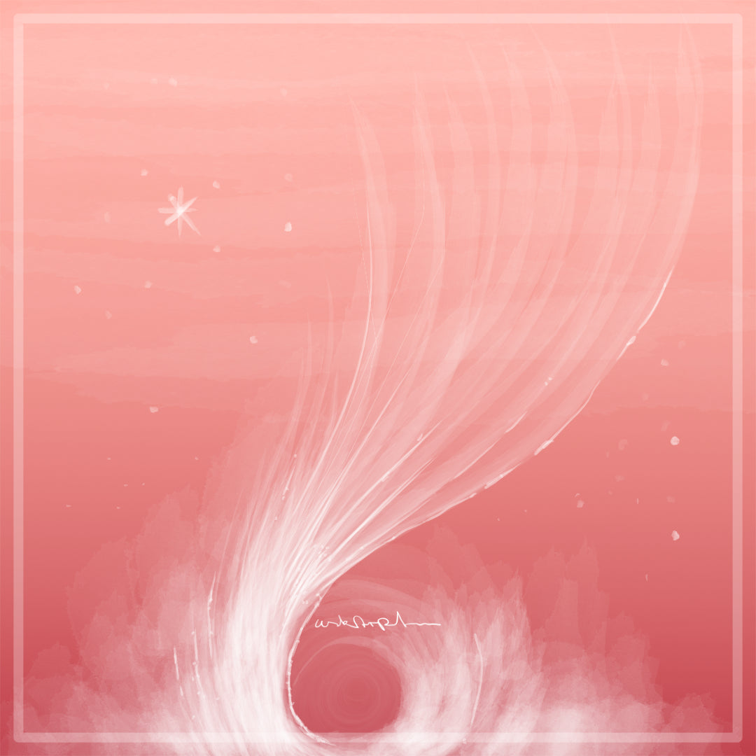 USKARPT- „White Swirl“ - Print Digitalkunst Kunstdruck
