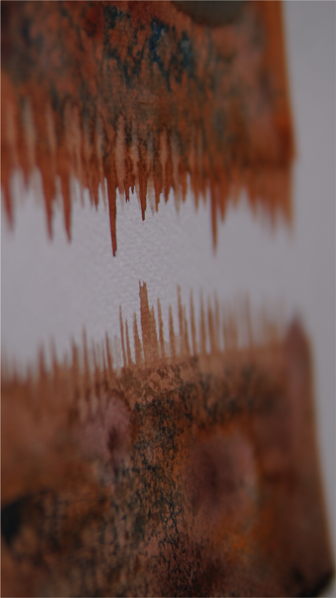 🤖💀🎨#264 "Obsidian Ember Entity: Cerulean Gaze and Tangerine Grin" Aquarell Monster Kunst Erik Halisch-EMMJ