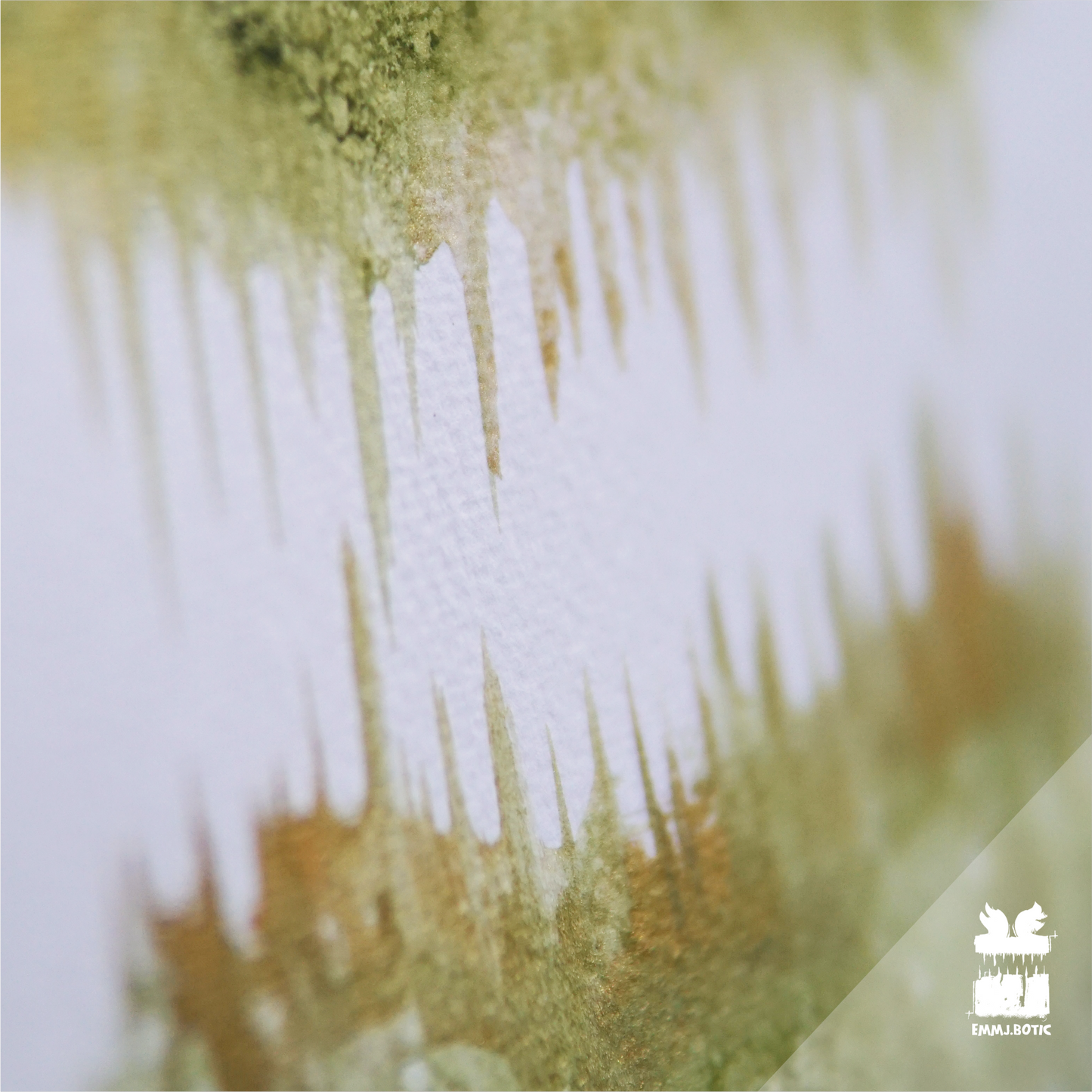 🤖💀🎨#269 "Wild Mane Monstrosity: Verdant Marbled Fury" Aquarell Monster Kunst Erik Halisch-EMMJ