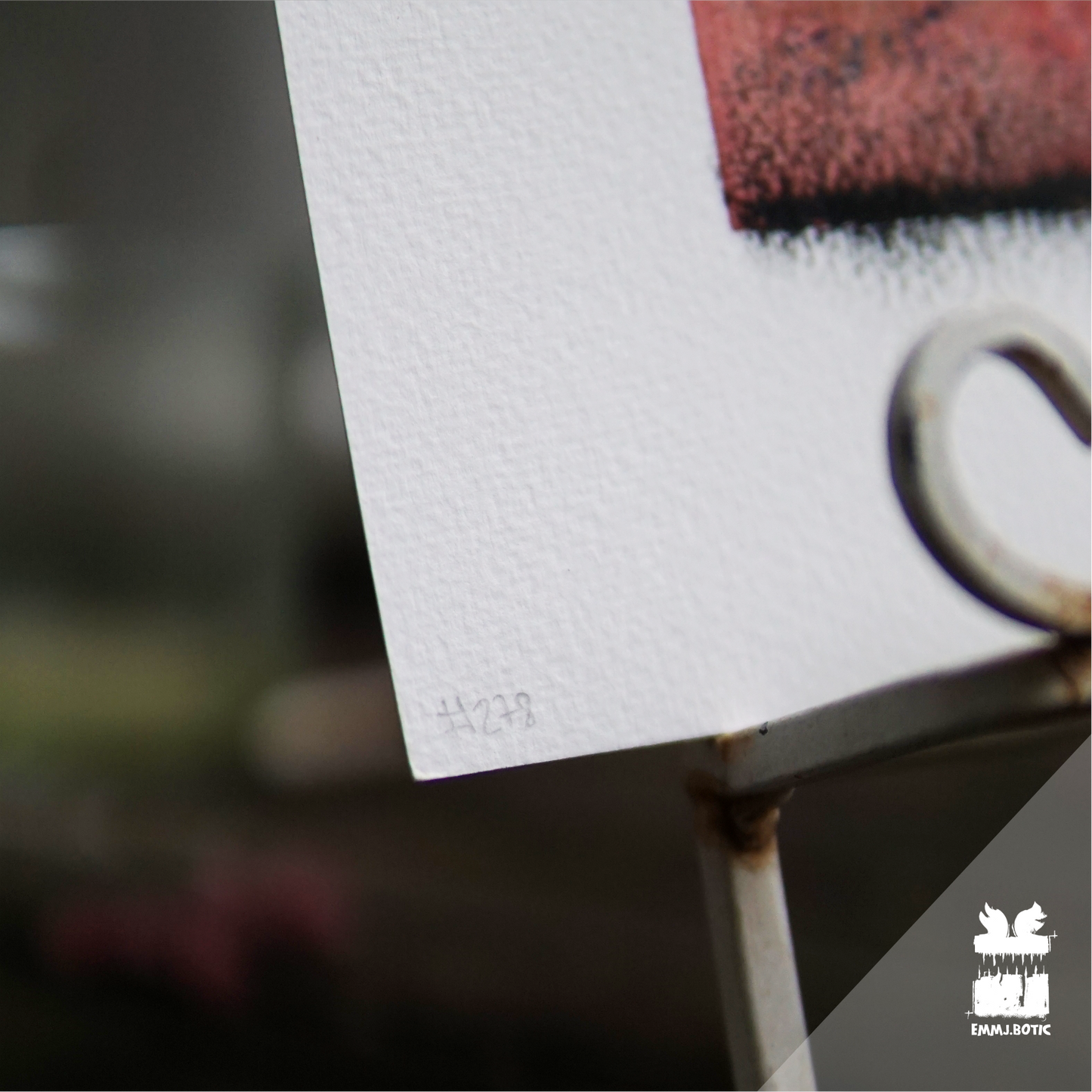 🤖💀🎨#278 "Scarlet Marsh Monstrosity: Marbled Menace" Aquarell Monster Kunst Erik Halisch-EMMJ