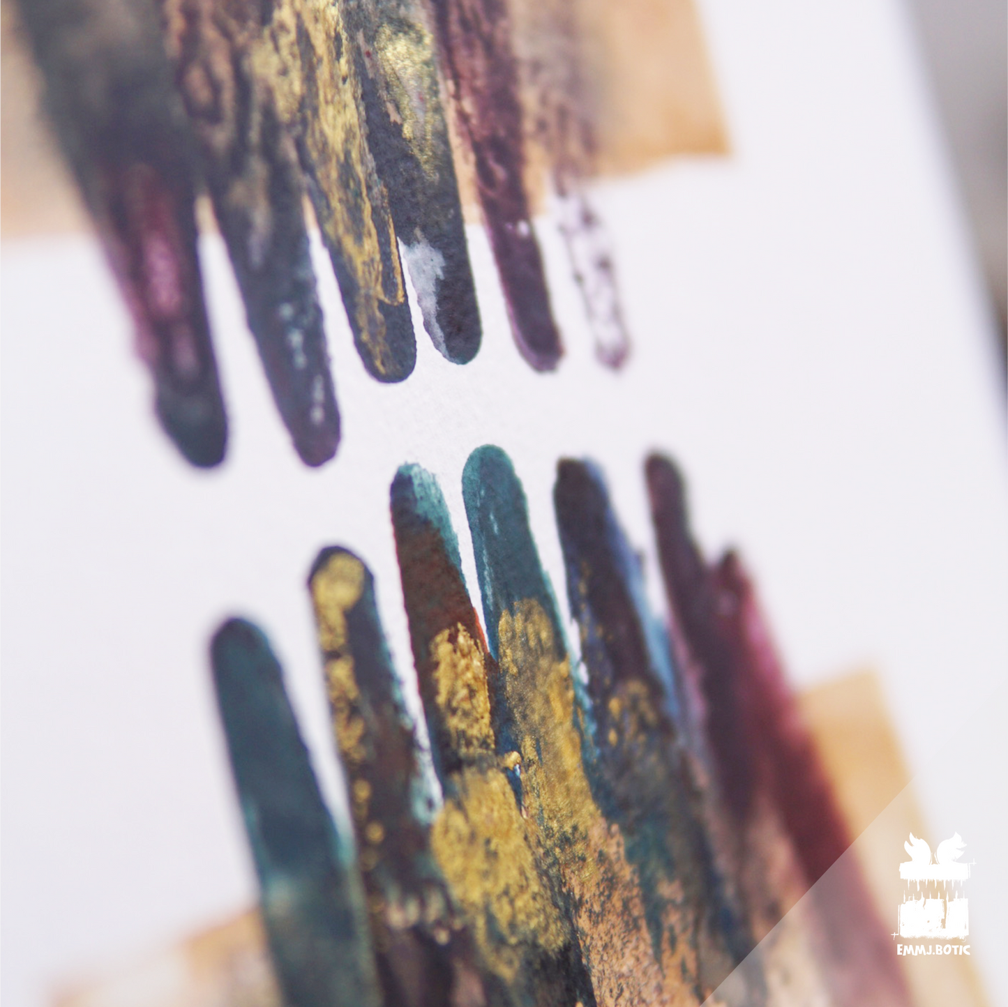 🤖💀🎨#307 "Ochre Enigma: Vivid Monocular Maw" Aquarell Monster Kunst