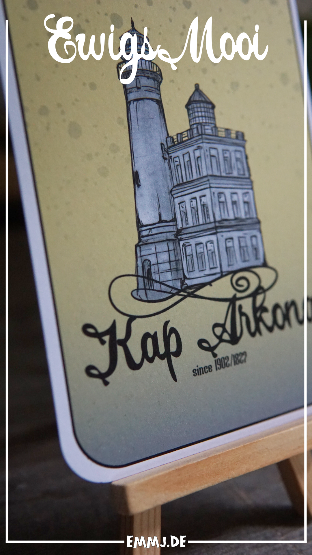 Kap Arkona Leuchtturm - schwarz/weiß - Ostsee - Mecklenburg-Vorpommern- Sammelkarte - Postkarte - A6 (Kopie) Erik Halisch-EMMJ