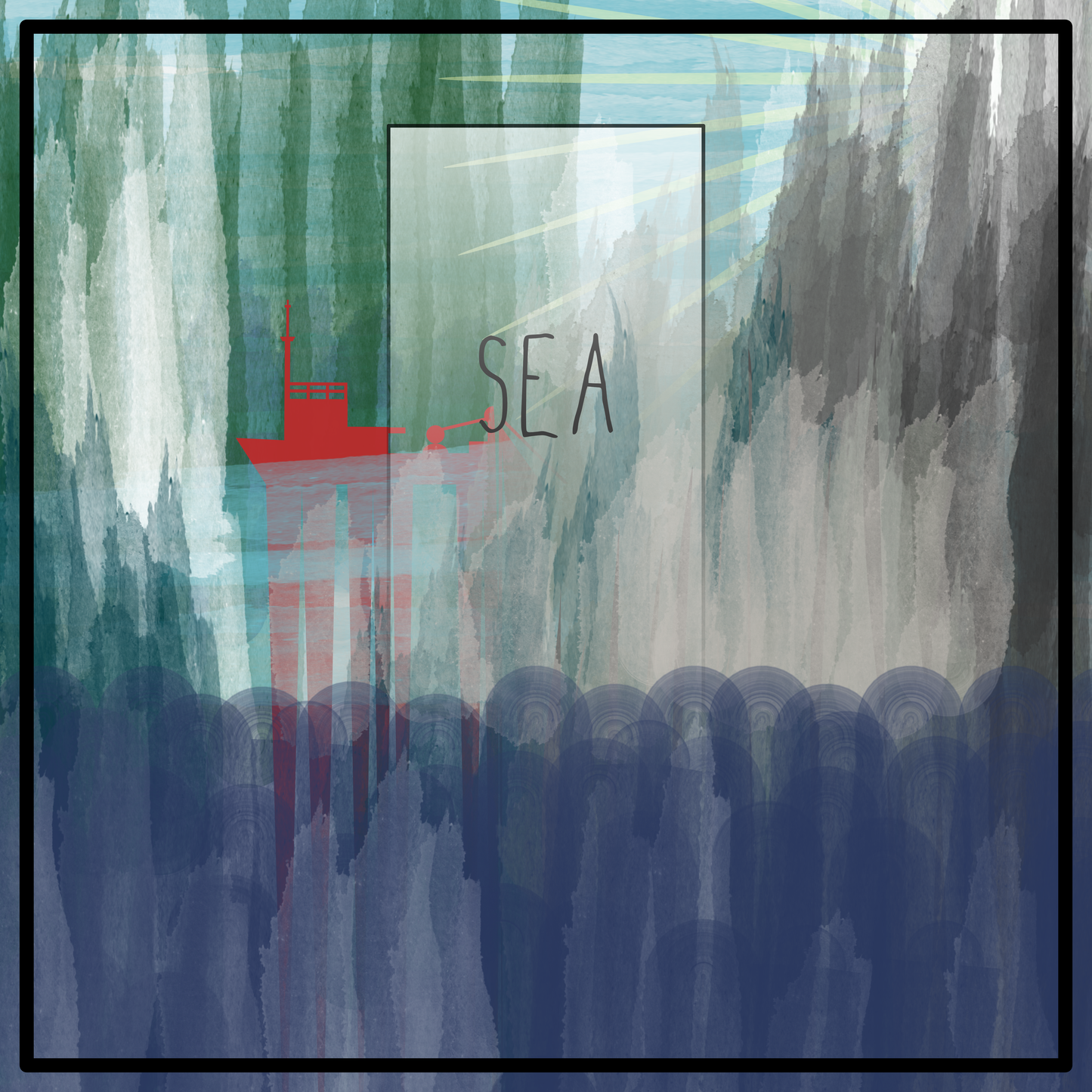USKARPT- „SEA#1“ - Print Digitalkunst Kunstdruck
