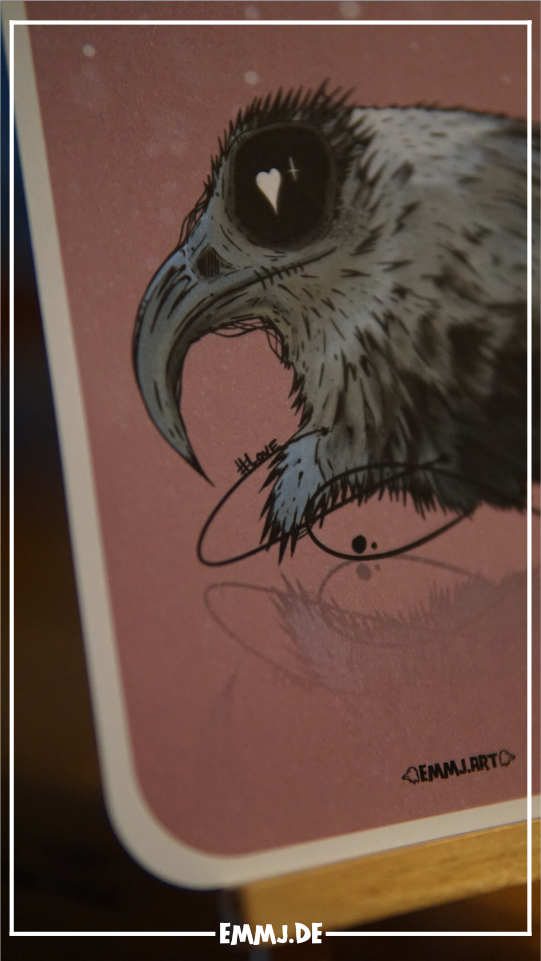 Heart&Cross #108- Sammelkarten - Adler - rosa Erik Halisch-EMMJ