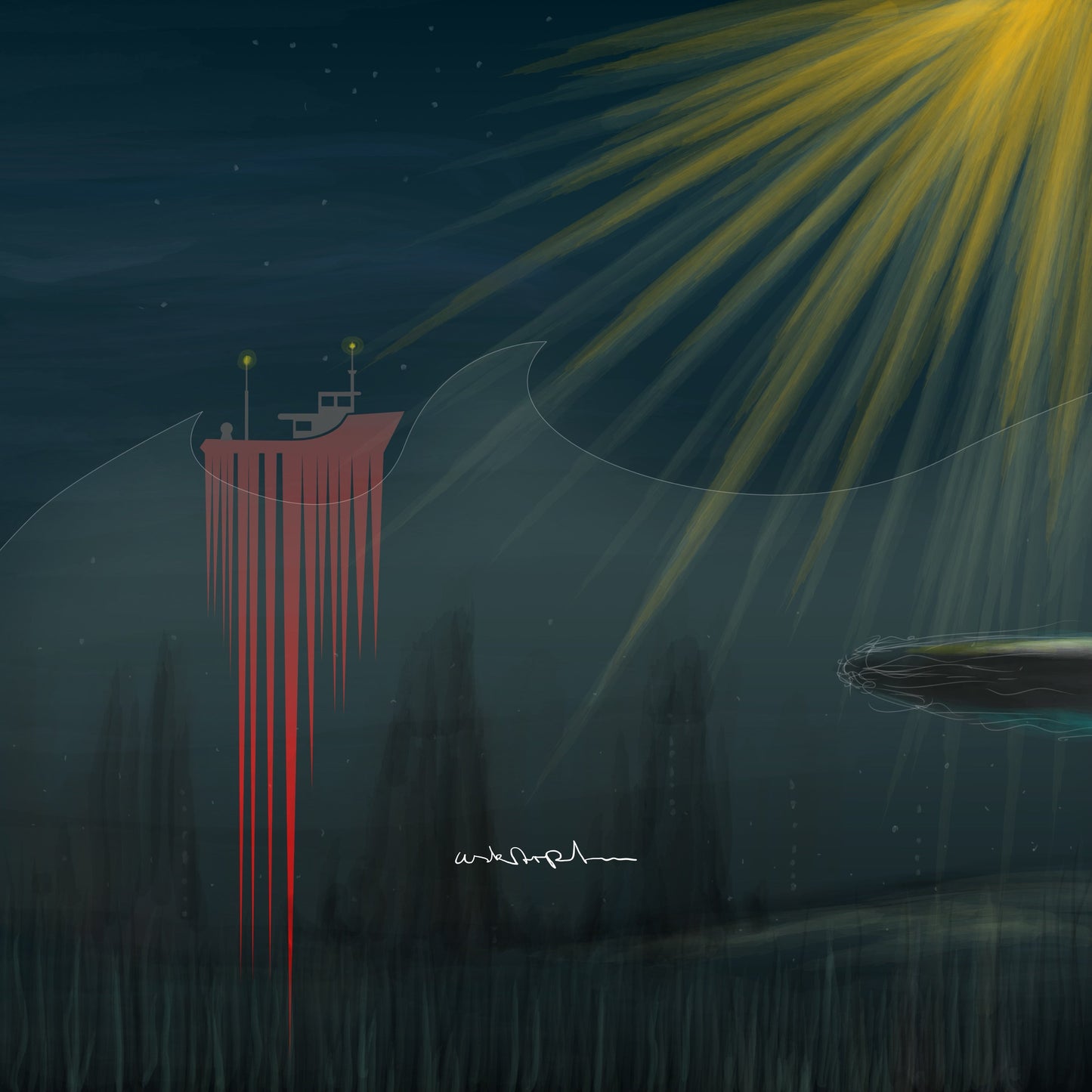 USKARPT- „Wave&Wale“ - Print Digitalkunst Kunstdruck Erik Halisch-EMMJ