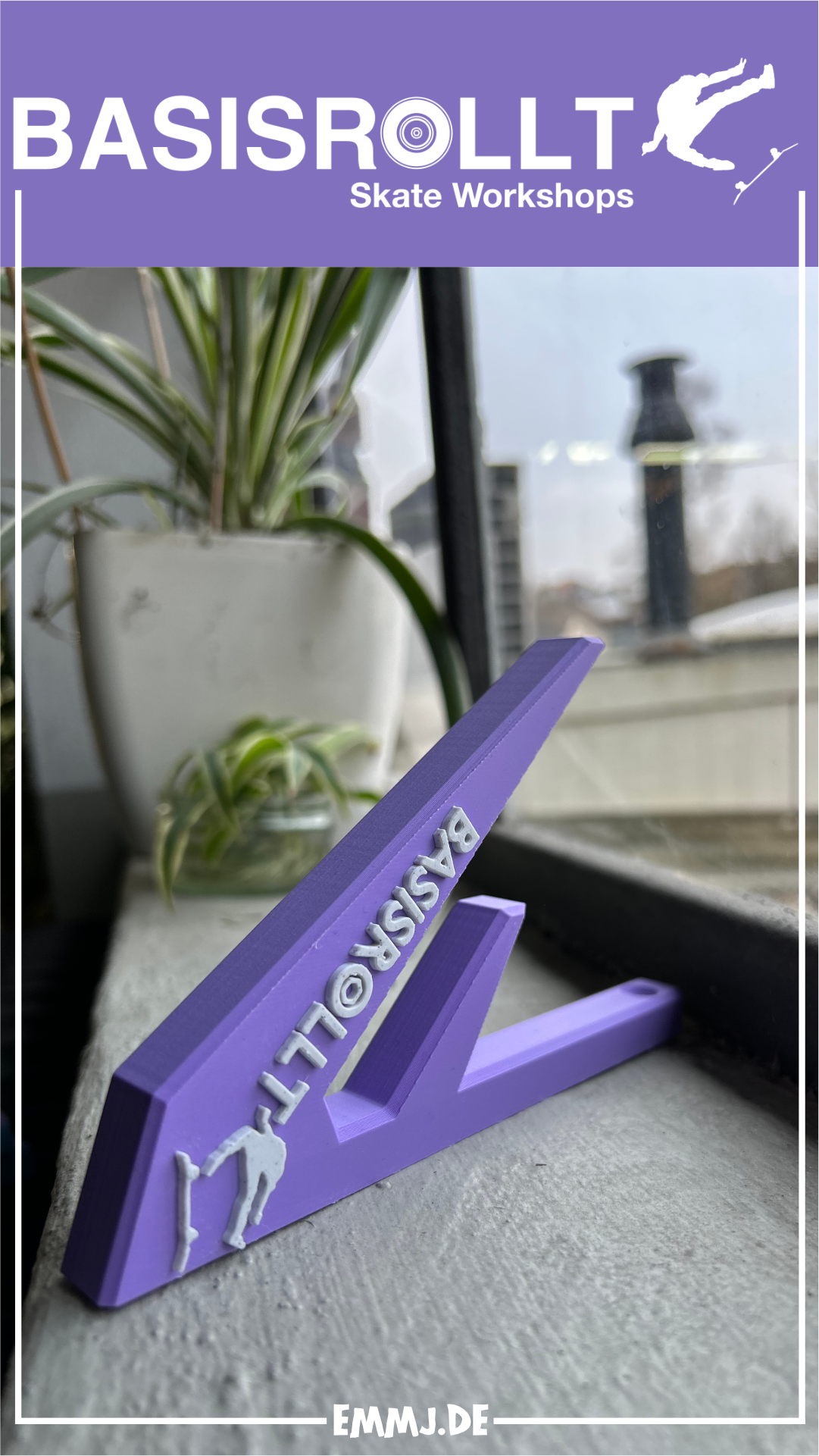 Wall Mount Wall Hanger Wandhalter Board Halter für Skateboards lila/silber/lila