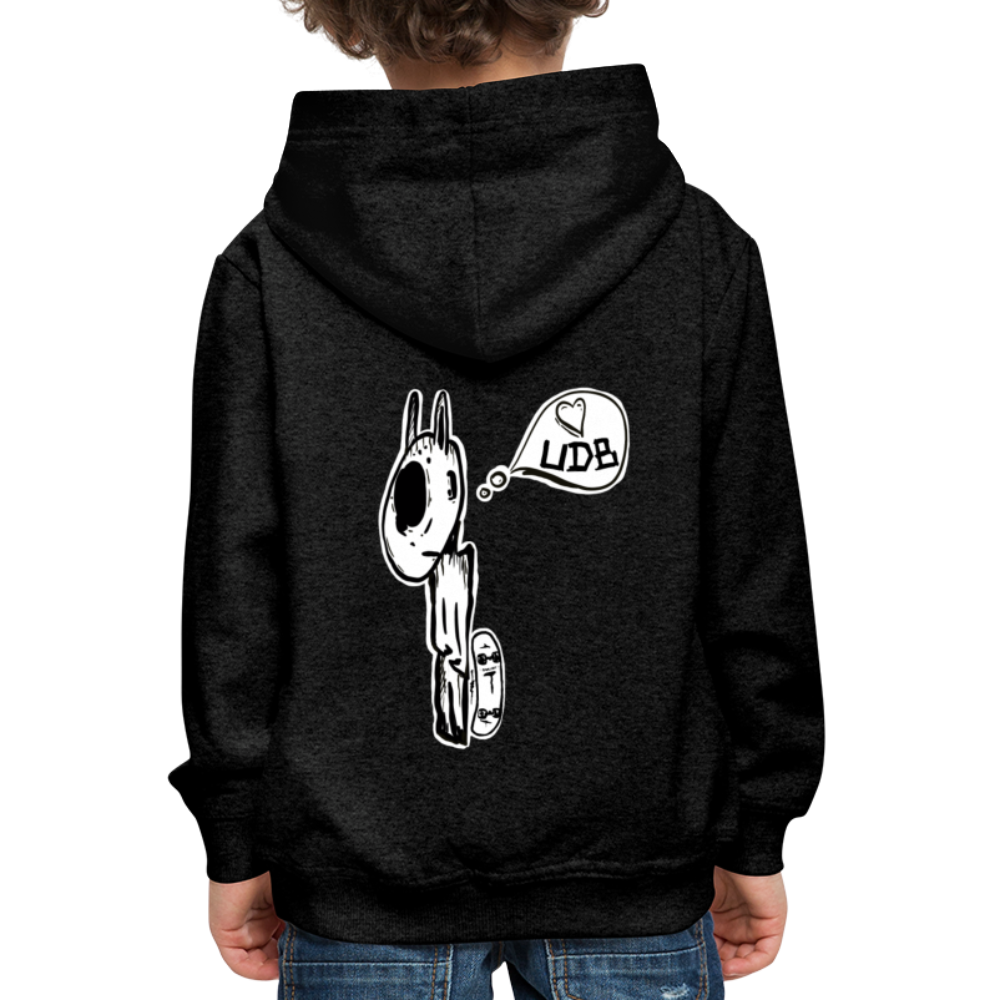 BASISROLLT - Kinder Premium Hoodie - CLEAN&LOVE - Anthrazit