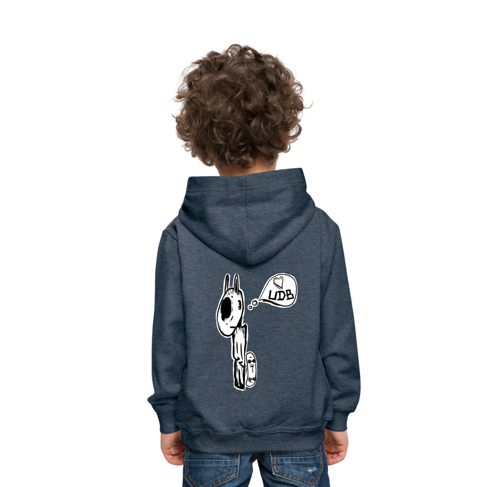 BASISROLLT - Kinder Premium Hoodie - CLEAN&LOVE - Jeansblau