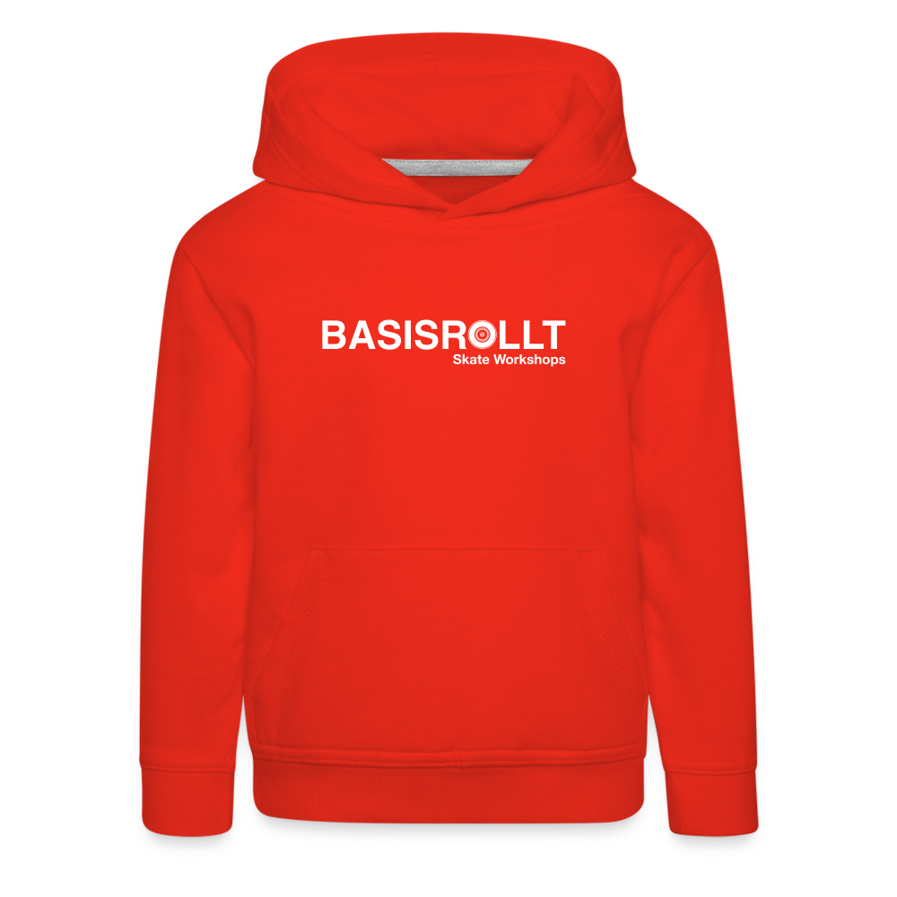 BASISROLLT - Kinder Premium Hoodie - CLEAN&LOVE - Rot