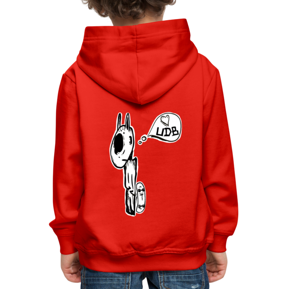 BASISROLLT - Kinder Premium Hoodie - CLEAN&LOVE - Rot