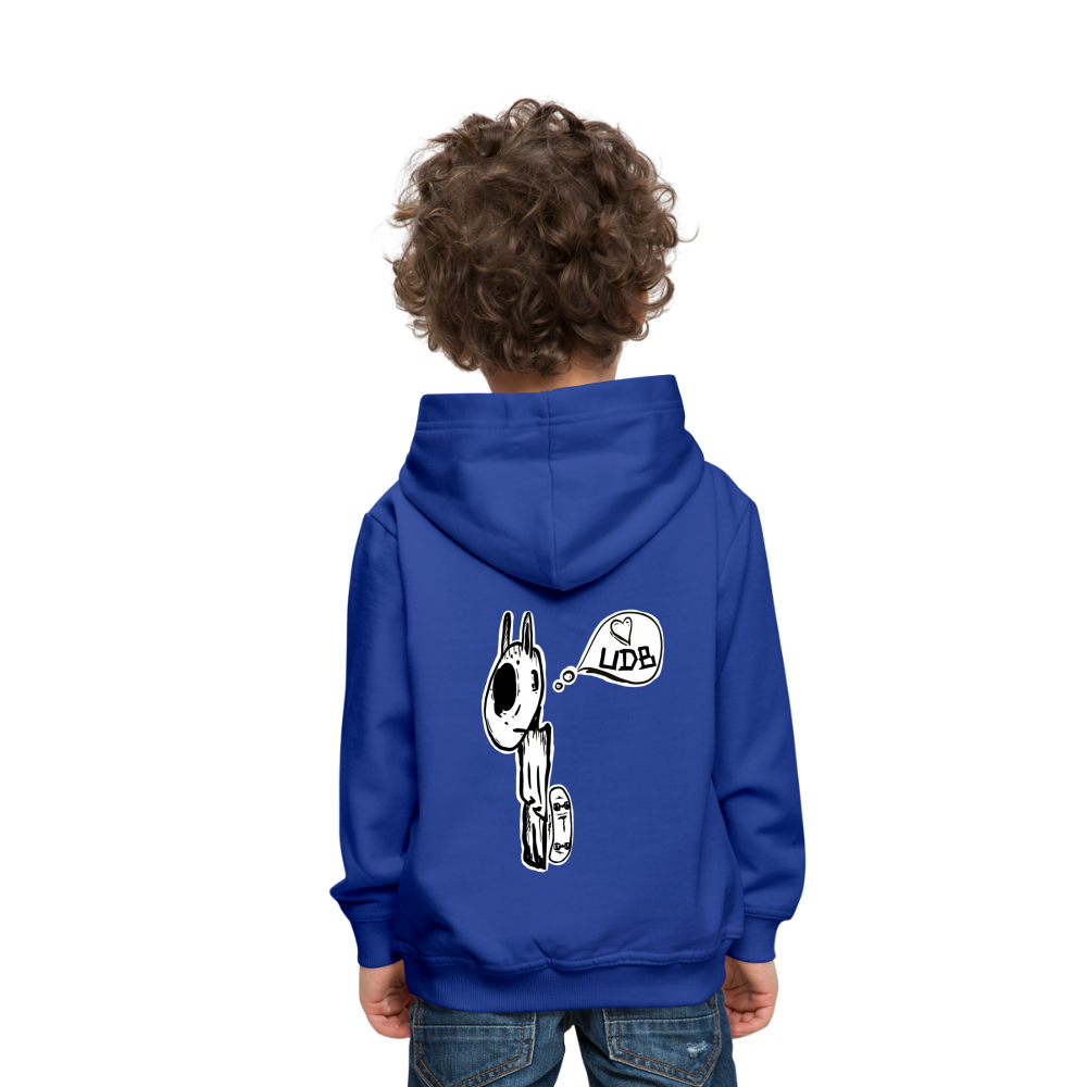 BASISROLLT - Kinder Premium Hoodie - CLEAN&LOVE - Royalblau