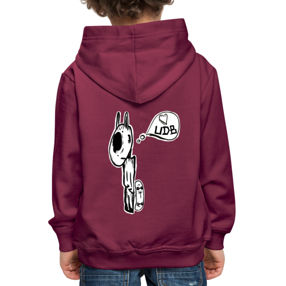 BASISROLLT - Kinder Premium Hoodie - CLEAN&LOVE - Bordeaux