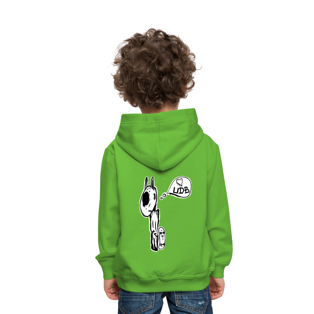 BASISROLLT - Kinder Premium Hoodie - CLEAN&LOVE - Hellgrün