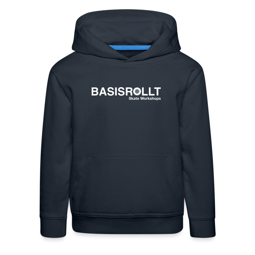 BASISROLLT - Kinder Premium Hoodie - CLEAN&LOVE - Navy