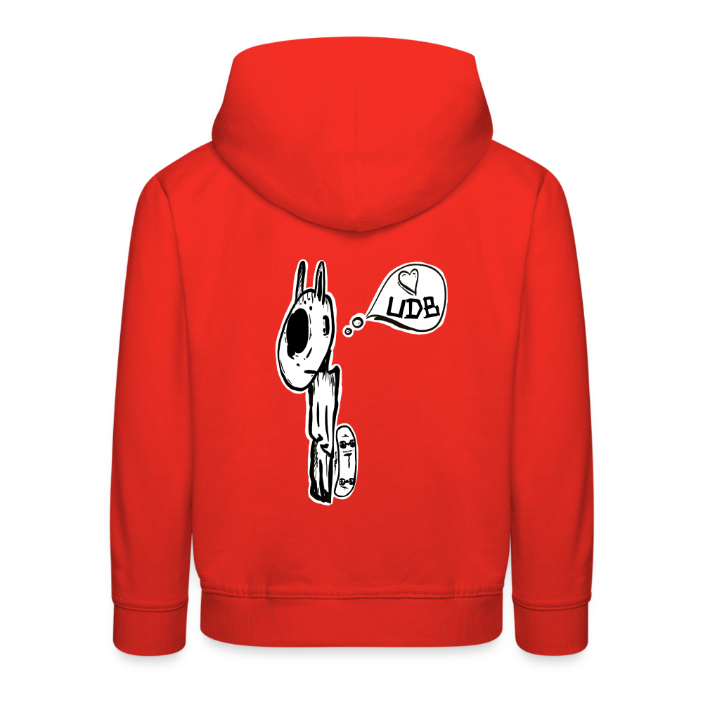 BASISROLLT - Kinder Premium Hoodie - CLEAN&LOVE - Rot