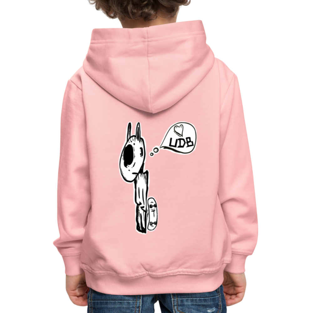 BASISROLLT - Kinder Premium Hoodie - CLEAN&LOVE - Kristallrosa