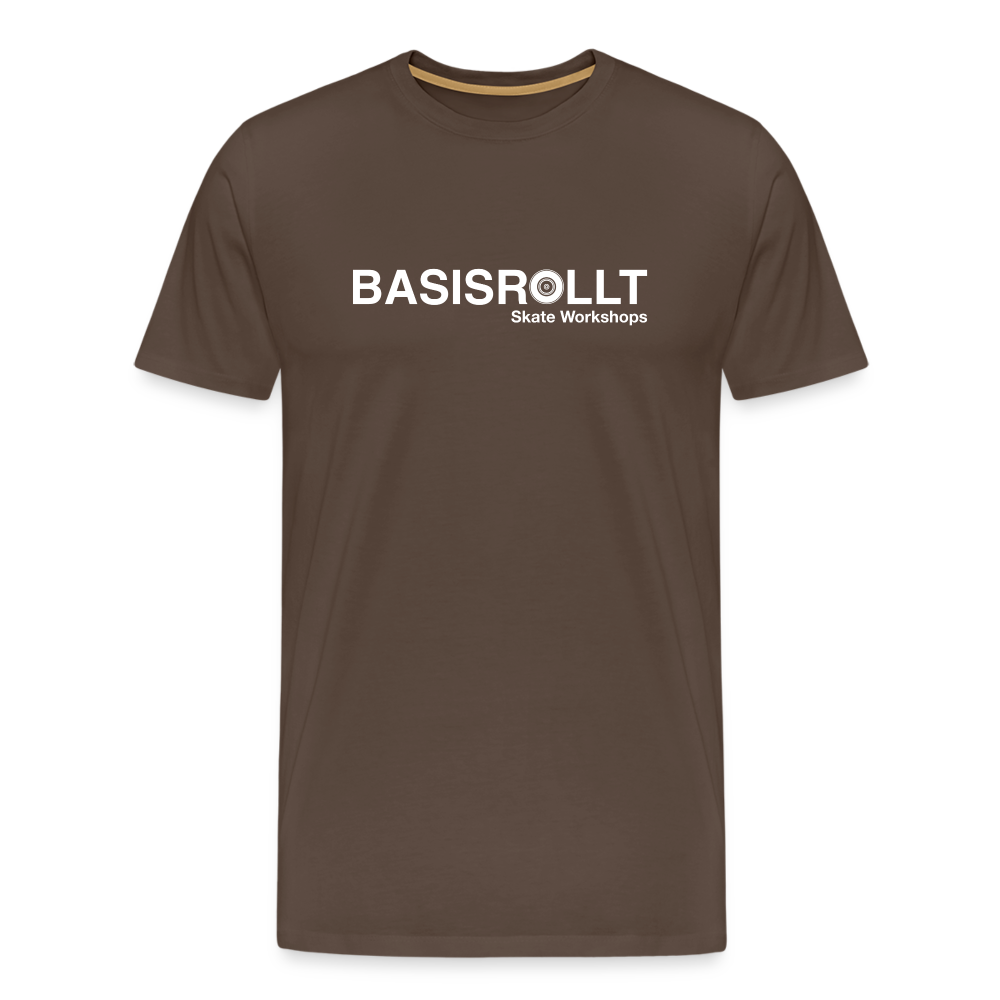 BASISROLLT - Männer Premium T-Shirt - „CLEAN&LOVE“ - Edelbraun