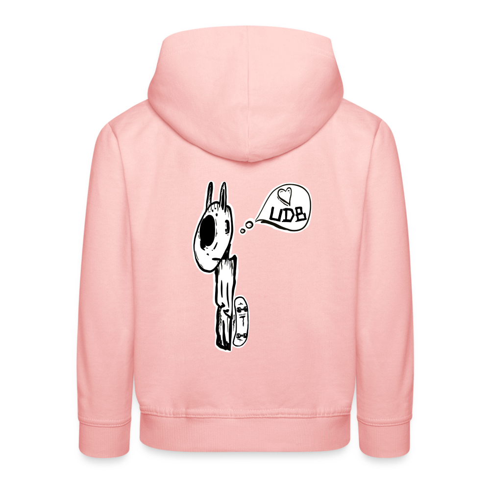 BASISROLLT - Kinder Premium Hoodie - CLEAN&LOVE - Kristallrosa