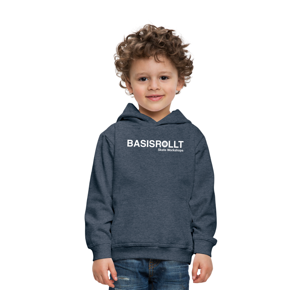 BASISROLLT - Kinder Premium Hoodie - CLEAN&LOVE - Jeansblau